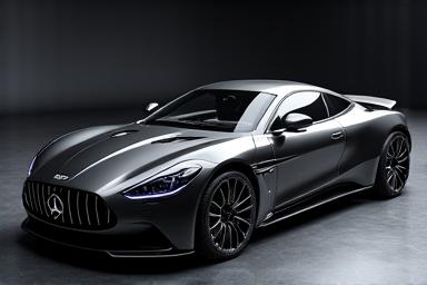 Sleek sports car interior shot